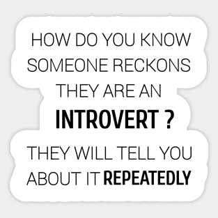 Funny Introvert Sticker